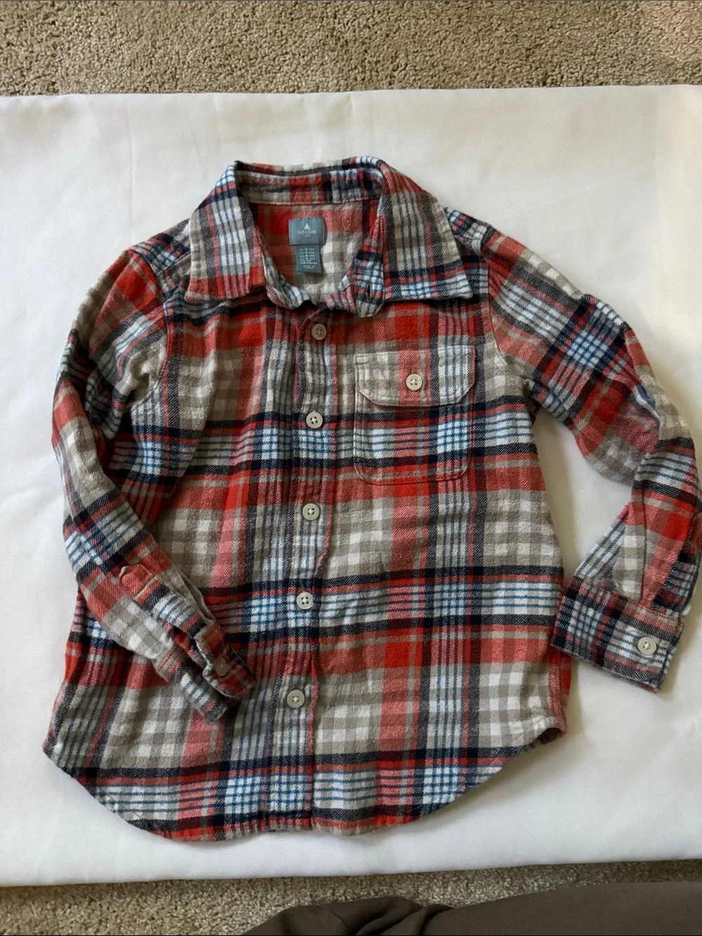 GAP Kids Red and Blue Plaid Button-Down Shirts - Set of 2
